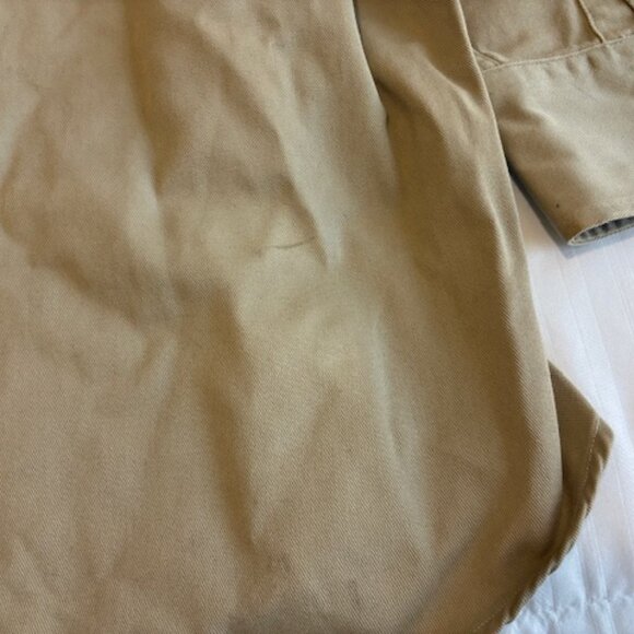 Carhartt Canvas Western Pearl Snaps Button Up Work Shirt Tan Brown - Picture 5 of 5